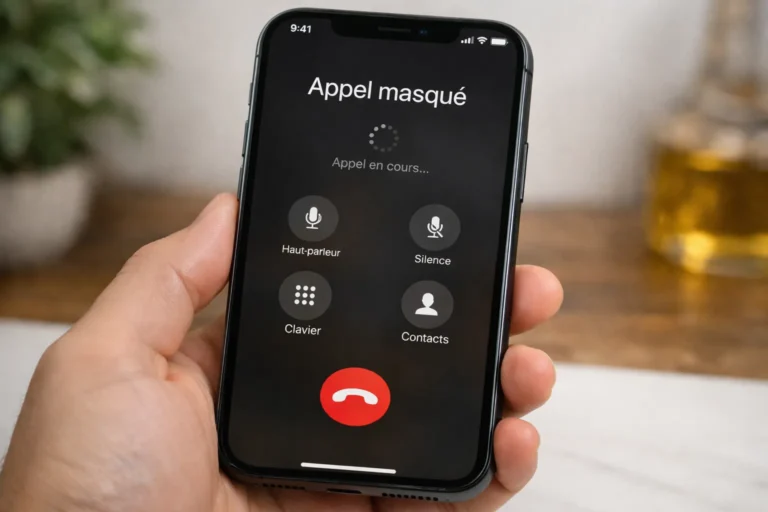 comment appeler en masqué sur iphone