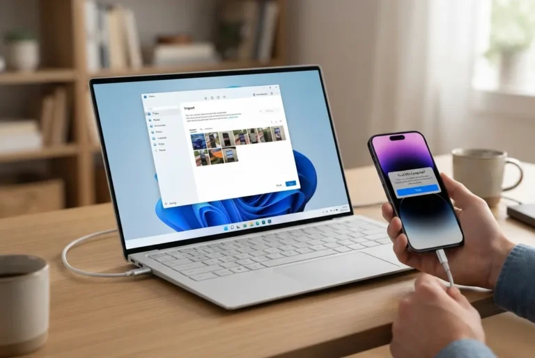 importer photos iPhone sur PC